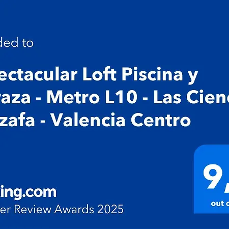 Espectacular Loft Piscina Y Terraza - Metro L10 - Ciencias - Ruzafa - Centro Valenza