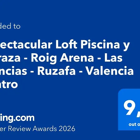 Espectacular Loft Piscina Y Terraza - Roig Arena - Ciencias - Ruzafa - Centro 아파트 발렌시아